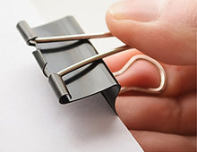 Load image into Gallery viewer, 120Pcs Binder Clips - Paper Clamps Assorted Sizes, Paper Binder Clips, Metal Fold Back Clips with Box for Office, School and Home Supplies