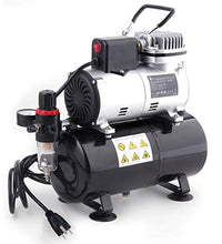 Load image into Gallery viewer, TIMBERTECH Professional Upgraded Airbrush Compressor with 3L Tank, ABPST08 Quiet Airbrush Air Compressor with Cool Down Fan for Airbrush Painting, Makeup, Nail and Tattoo Studios, Hobby