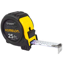 Load image into Gallery viewer, Komelon SM5425 Speed Mark Gripper Acrylic Coated Steel Blade Measuring Tape, 1-Inch X 25Ft , White
