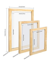 Load image into Gallery viewer, Caydo 3 Pieces 3 Size Wood Silk Screen Printing Frame with Mesh for Screen Printing, 10 x 14 Inch, 8 x 10 Inch, 6 x 8 Inch
