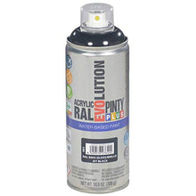 Load image into Gallery viewer, Pintyplus Evolution Water Based Spray Paint - 10.9 oz, Gloss Jet Black. Environmentally Friendly, Acrylic, Low Voc, Low Odor, Matte Spray Paint. RAL 9005. Pack of 2