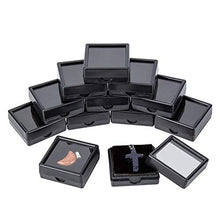 Load image into Gallery viewer, BENECREAT 24PCS Black Gemstone Display Box Jewelry Box Container with Clear Top Lids, 1.57" x 0.6", for Gems, Coins,Jewelry and Valentine's Day Gift Packing
