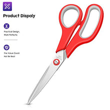 Load image into Gallery viewer, Scissors, Taotree 8" Multipurpose Scissor Bulk Pack of 5, Stainless Steel Sharp Scissors for Office Home General Use, High/Middle School Classroom Class Teacher Student Older Kids Scissors Supplies