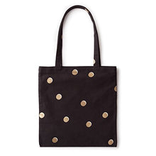 Load image into Gallery viewer, Kate Spade New York Black Canvas Tote Bag with Interior Pocket, Scatter Dot