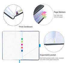 Load image into Gallery viewer, BESTWYA Classic Notebook PU Leather Hard Cover Size 5.8 x 3.6 Inch 160 Pages White Lined Paper (Pocket Size,Black)