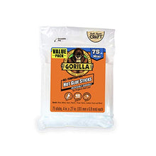 Load image into Gallery viewer, Gorilla Hot Glue Sticks, Mini Size, 4" Long x .27" Diameter, 75 Count, Clear, (Pack of 1)
