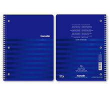 Load image into Gallery viewer, HAMELIN College Ruled Notebooks, Spiral bound, 70 sheets Assorted Colors Pack 3, "8"x10.5"