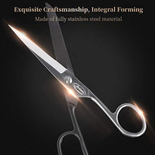 Load image into Gallery viewer, Newness Fabric Scissors, Heavy Duty All Metal Stainless Steel Craft Scissors, Multi-Purpose Professional Sharp Shears for Tailor Dressmaker Craft Cutting Cloth Leather Canvas Denim Paper, 7.24 Inch