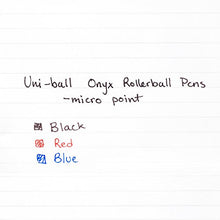 Load image into Gallery viewer, uni-ball ONYX Rollerball Pen, Micro Point (0.5mm), Blue, 12 Count (60041)