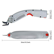 Load image into Gallery viewer, MXBAOHENG Wbt-1 Electric Fabric Scissors Rechargeable Shears Portable Cloth Cutter with a Battery Two Blades for Carpet/Leather/Rubber/Paperboard
