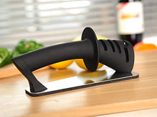 Load image into Gallery viewer, Knife Sharpener- 3-Stage Knife Sharpener Helps Repair,Restore and Polish Blades,Sharpens Dull Knives Fast,Safe and Easy to Use- Slot Cleaning Brush Included,Black