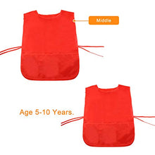 Load image into Gallery viewer, Caydo 3 Pieces Water Resistant Children's Art Smock Middle Size with 3 Roomy Pocket, Painting Apron for Kids 6 to 10 Years