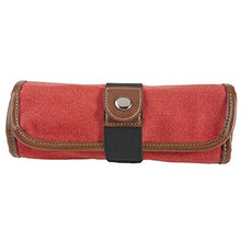 Load image into Gallery viewer, Speedball Canvas Roll Up Pencil Case, Rose W/Brown Trim, Holds Up To 36 Pencils