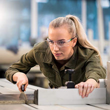 Load image into Gallery viewer, NoCry Safety Glasses with Clear Anti Fog Scratch Resistant Wrap-Around Lenses and No-Slip Grips, UV Protection. Adjustable, Black & Green Frames