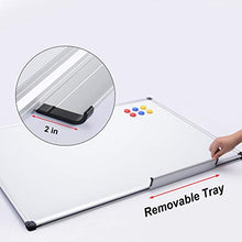 Load image into Gallery viewer, T-SIGN Magnetic Dry Erase Whiteboard 48 x 36 Inch, 4 x 3 Large White Board, Silver Aluminum Frame Wall-Mounted, Magnetic Eraser, 2 Whiteboard Pen, Detachable Marker Tray, 6 Magnets for Office, School
