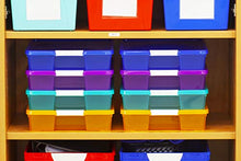 Load image into Gallery viewer, Storex Classroom Student Project Box, 12 x 12 Inches, Assorted Tints, 5-Pack (63202U05C), standard sized