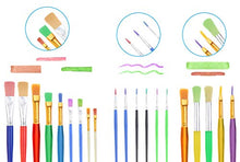 Load image into Gallery viewer, 30 Pack Painting Tools Paint Brushes for Kids, Paxcoo Kids Paint Brushes with Paint Cups Paint Palette Tray for Kids Gifts Birthday Art Party School Prizes