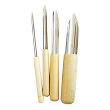 Load image into Gallery viewer, Baoblaze 4 Piece Wooden Handle Polymer Clay Punch Hole Cutter Pottery Sculpting Tools Set