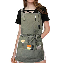 Load image into Gallery viewer, Adjustable Artist Apron with Pockets Unisex Painter Canvas Apron Painting Aprons for Arts Gardening Utility or Work
