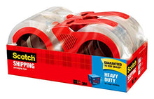 Load image into Gallery viewer, Scotch Heavy Duty Shipping Packaging Tape, 1.88" x 54.6 yd, 3" Core, Clear, Great for Packing, Shipping & Moving, 4 Rolls, Dispensered (3850-4RD)