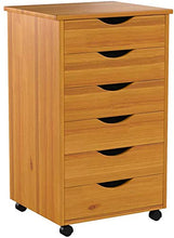 Load image into Gallery viewer, ADEPTUS 6 Drawer Roll Cart Solid Wood, Pine