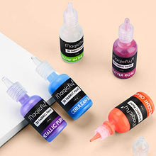 Load image into Gallery viewer, 3D Fabric Paint, Magicfly 40 Colors Permanent Textile Paint with 3 Brushes and Stencils, Permanent Fabric Paint with Fluorescent, Glow in The Dark, Glitter, Metallic Colors for Clothing, T-Shirt, Glas