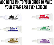 Load image into Gallery viewer, Self Inking Rubber Stamp with up to 4 Lines of Custom Text (42A1848)