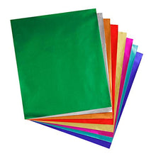 Load image into Gallery viewer, Hygloss Products Metallic Foil Paper Sheets - 8 Assorted Colors, 8 1/2 x 10”, 24 Sheets
