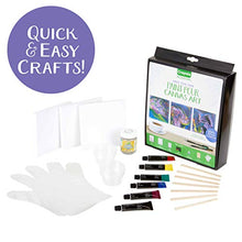 Load image into Gallery viewer, Crayola Siganture Paint-Pour Canvas Art Painting Kit, Marbleizing Mini Canvas, 29 Piece (Pack of 1)