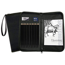 Load image into Gallery viewer, Drawing and Sketching Pencil Set In Zippered Carrying Case