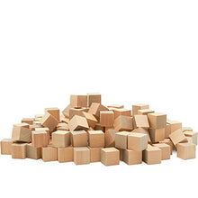Load image into Gallery viewer, Unfinished Wooden Blocks 3/4", Pack of 100 Small Wood Cubes for Crafts and DIY Décor, by Woodpeckers