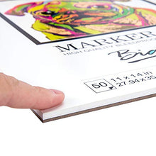 Load image into Gallery viewer, Bianyo Bleedproof Marker Paper Pad, A4(8.27"X11.69"), 50 Sheets/Pad, Pack of 2 Pads, 18 LB / 70 GSM, Glue-Bound, 100% Cotton, White, Ideal for Use with Markers and Ink Mediums