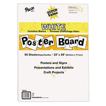 Load image into Gallery viewer, Pacon Super Value Poster Board, 22"X28", White, 50 Sheets