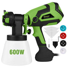 Load image into Gallery viewer, Paint Sprayer for Home, Ginour 600W Hvlp Spray Gun, Electric Paint Sprayers with 5 PCS Filter Papers, 4 Nozzles, 3 Spray Patterns, 1000ml Container for Home and Outdoors, Painting Projects