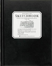 Load image into Gallery viewer, Premium Black Sketchbook - Large (8-1/2 inch x 11 inch, Micro-Perforated Pages)