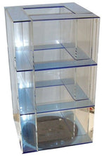 Load image into Gallery viewer, 13.5" 4 Panel Clear Acrylic Spinning Counter Top Display Shelf Spinner Display