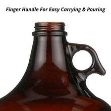 Load image into Gallery viewer, 1 Gallon (128oz) Amber Glass Jug With 38mm Cap - FBA