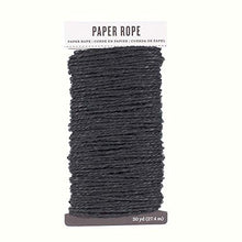 Load image into Gallery viewer, Craft County 3mm Decorative Coiled Paper Rope – 30 Yards (27.4 Meters) Per Package – for Crafting, Scrapbooking, and DIY Décor (Black)