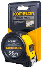 Load image into Gallery viewer, Komelon SM5425 Speed Mark Gripper Acrylic Coated Steel Blade Measuring Tape, 1-Inch X 25Ft , White