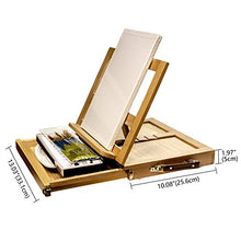 Load image into Gallery viewer, ART QIDOO Art Table Easel for Painting and Drawing, Adjustable Wood Easel Stand with Canvas, Acrylic Paint, Brushes and Palettes, Portable Painting Easel for Kids, Adults & Artists