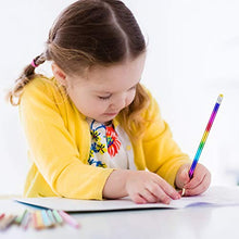 Load image into Gallery viewer, 48 Pieces Rainbow Color Pencils Colorful Wood Pencils Bright Round Pencils with Eraser Top for Home Office School Classroom Supplies