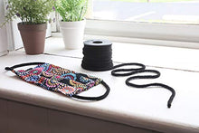 Load image into Gallery viewer, Atwood Rope MFG 3/16 inch 23 Yards / 70 feet Black Round Sewing Elastic | Elastic Cord for Sewing | Braided Elastic | Elastic for Masks | Tela para Mascarillas (3/16)