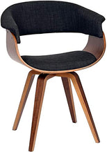 Load image into Gallery viewer, Armen Living Summer Chair in Charcoal Fabric and Walnut Wood Finish