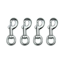 Load image into Gallery viewer, Garwor 4 Pcs Heavy Duty Chrome Swivel Snap Hooks with Spring,Round 0.77"x3.38",Pet Buckle Multipurpose Dog Leashes Key Chain for Linking Pet Leash & Collar,Pet Harness,Purse Straps,DIY Crafts
