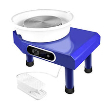 Load image into Gallery viewer, SEAAN Electric Pottery Wheel Machine 25CM Pottery Throwing Ceramic Machine LCD Touch Ceramic DIY Clay Tool for Ceramic Work Art Clay with 10 Pcs Clay Sculpting Tools, Foot Pedal, US Shipping