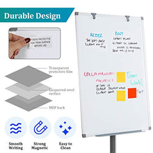 Load image into Gallery viewer, Mobile Whiteboard Easel MAKELLO Dry Erase White Board Rolling on Wheels, Height Adjustable, 36X24 inches