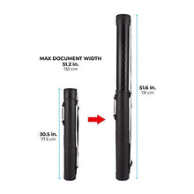 Load image into Gallery viewer, Expandable Poster Tube, Adjustable Water Resistant Case (30 to 49 in, Black)