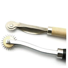 Load image into Gallery viewer, LQ Industrial Needle Point Tracing Wheel 2PCS Needle Point Serrate Edge Pattern Tracer Tracing Wheel with Wooden Handle for DIY Sewing