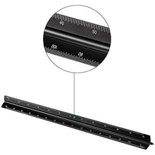 Load image into Gallery viewer, 6 Pieces Aluminum Triangular Architect Scale Ruler Set, 2 Pieces 12 Inch Aluminum Scale Ruler with 4 Pieces Aluminum Triangle Ruler Square Set for Students, Draftsman and Engineers, Metric (Black)