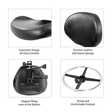 Load image into Gallery viewer, Grace & Grace Rolling Drafting Chair Height Adjustable Stool with Backrest and Footrest for Computer,Studio,Workshop,Classroom, Lab, Counter, Home Office, Work from Home Chair, Home Desk Chair (Black)